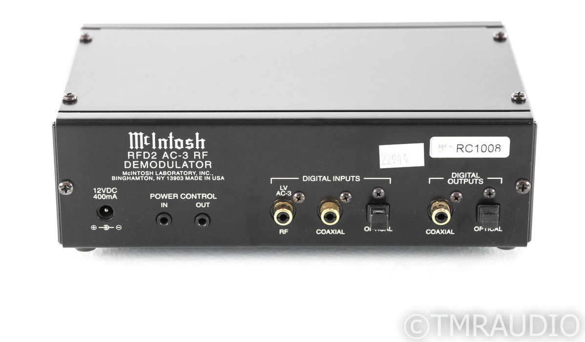 McIntosh RFD2 AC-3 RF Demodulator; Laserdisc Audio Decoder