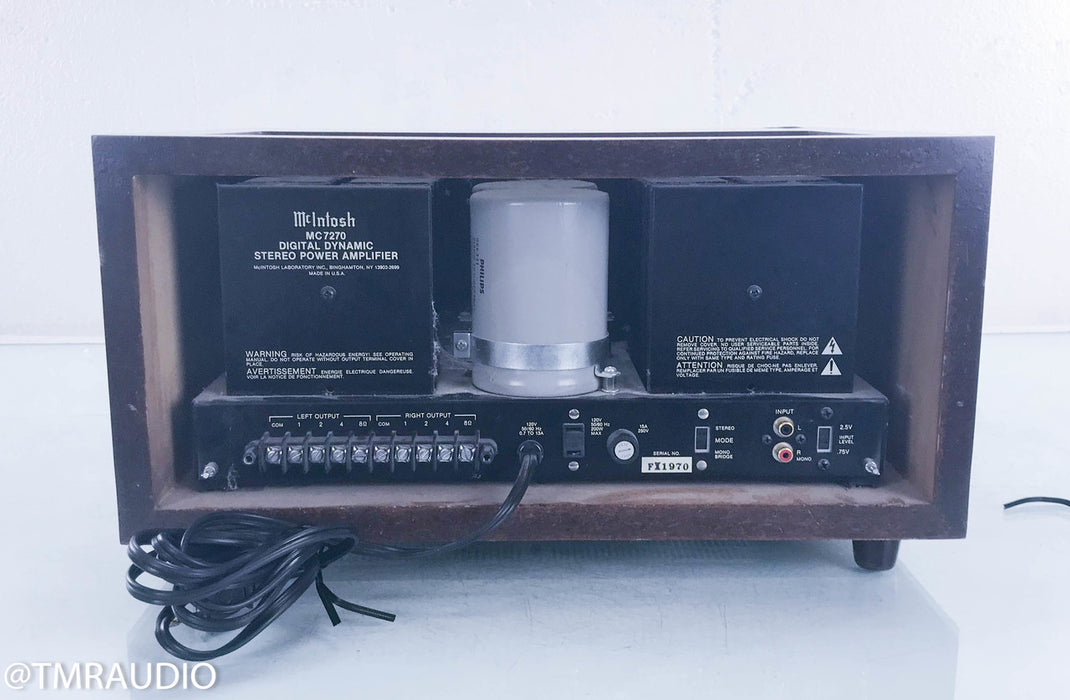 McIntosh MC7270 Stereo Power Amplifier w/ Walnut Cabinet