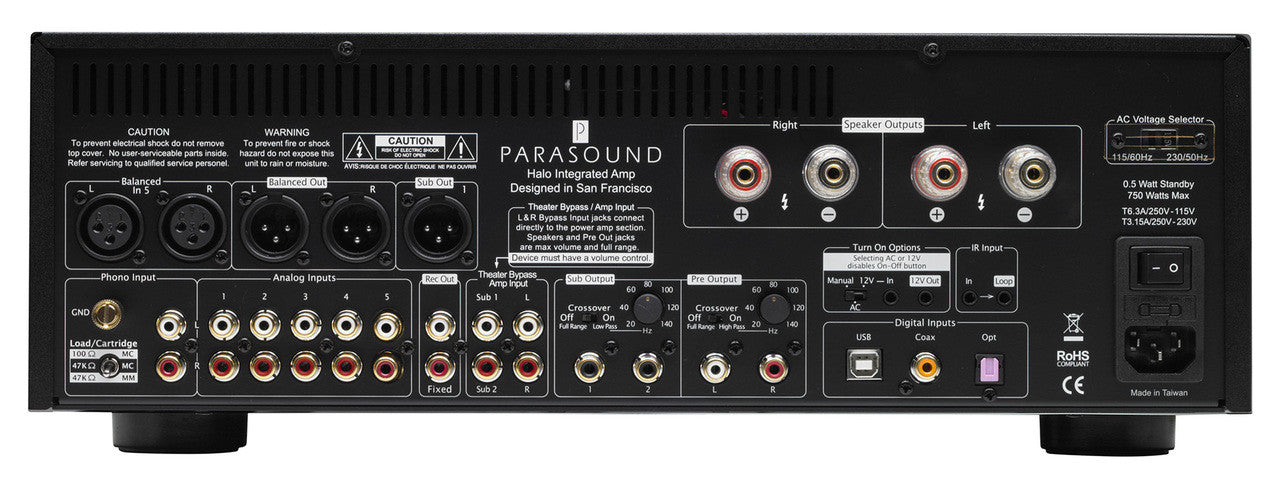 Parasound Halo Integrated 2.1 Channel Integrated Amplifier; (New)