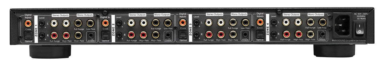 Parasound Zonemaster 4 DAX 4 Zone DAC / Crossover; Black; D/A Converter (New)