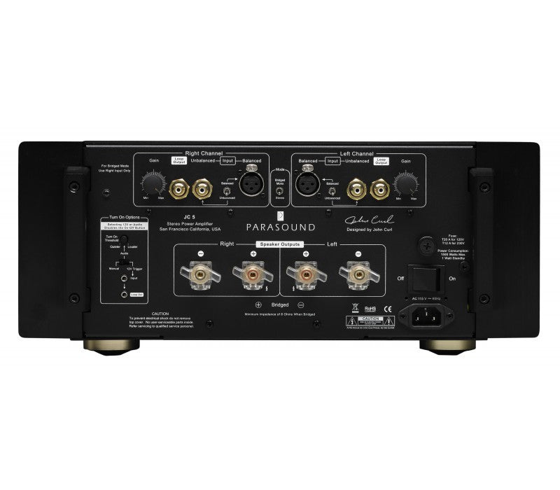 Parasound Halo JC5 Stereo Power Amplifier; JC-5; Black (New)