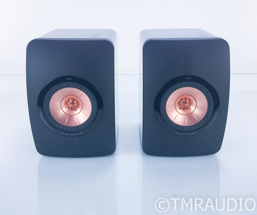 KEF LS50 50th Anniversary Bookshelf Speakers; LS-50; Gloss Black Pair