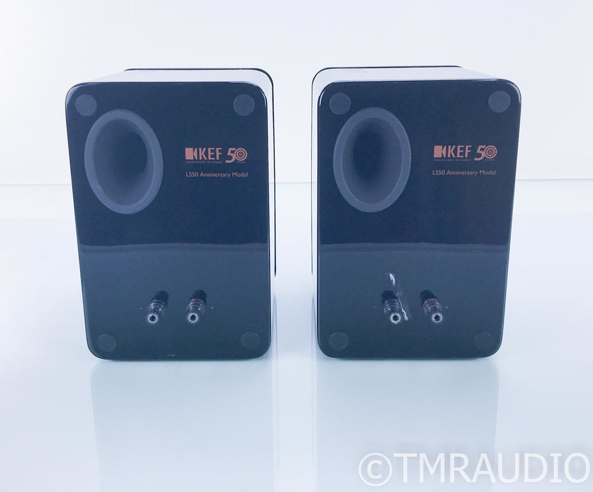 KEF LS50 50th Anniversary Bookshelf Speakers; LS-50; Gloss Black Pair