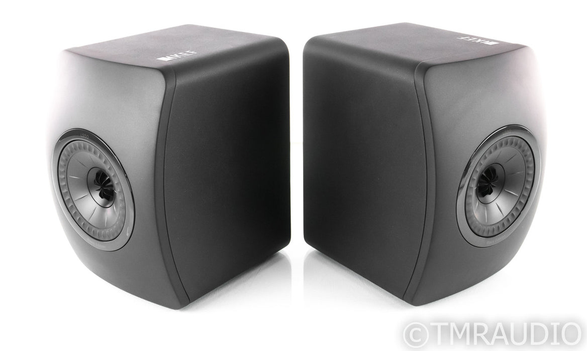 KEF LS50 Black Edition Bookshelf Speakers; All Black Pair; LS-50