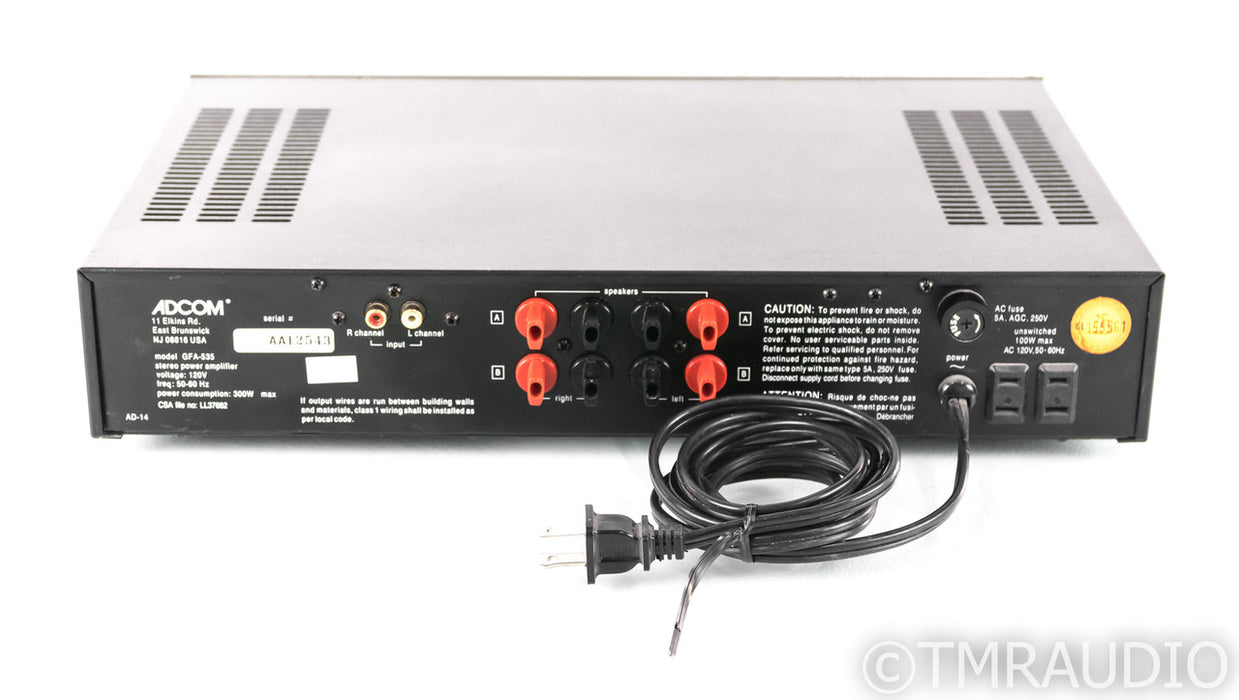 Adcom GFA-535 Stereo Power Amplifier; GFA535