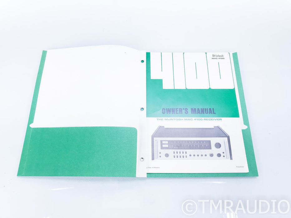 McIntosh MAC4100 Vintage Stereo AM / FM Receiver; MAC-4100