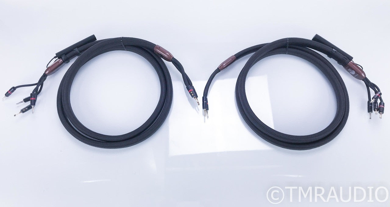 Audioquest Oak Bi-wire Speaker Cables; 8ft Pair