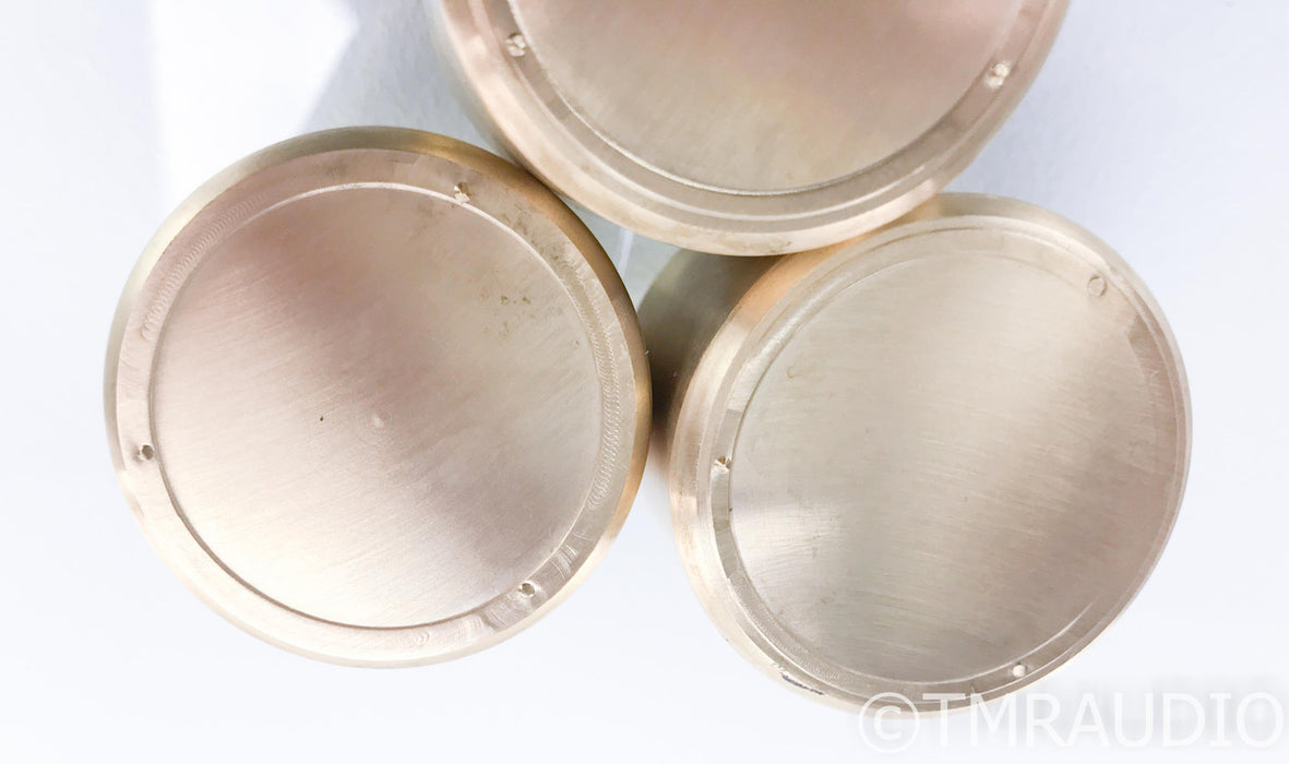 Mapleshade Micropoint Heavyfoot Brass Isolation Feet; Set of 3