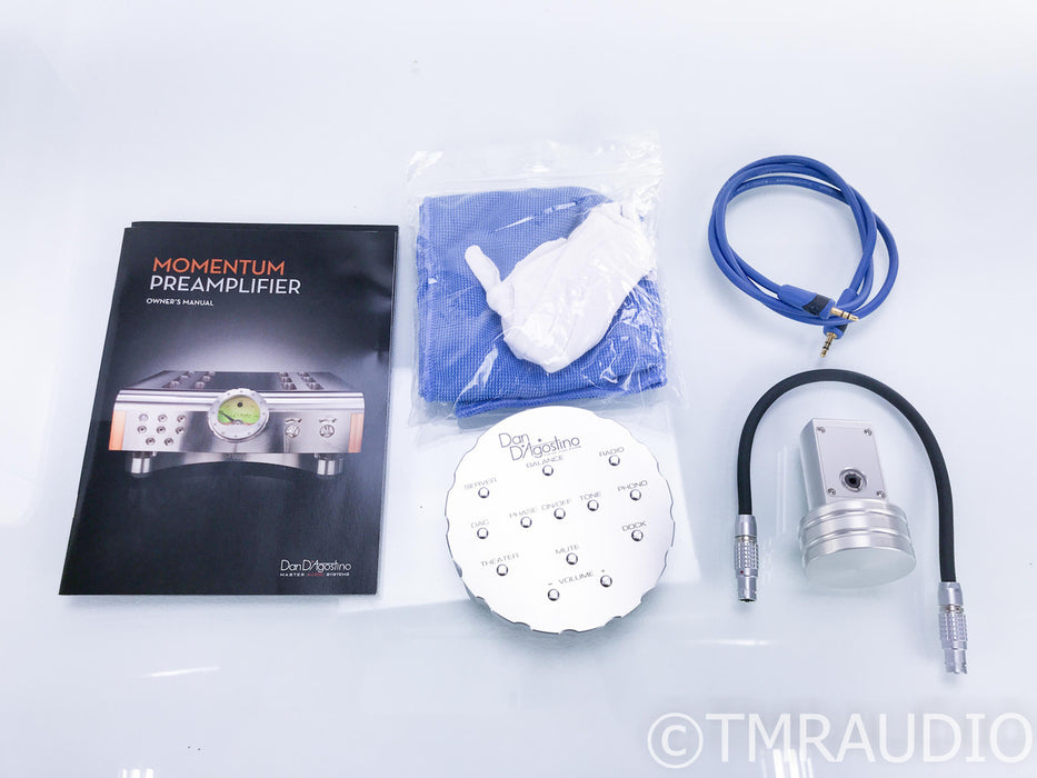 Dan D'Agostino Momentum Stereo Preamplifier w/ Power Base; Silver; Remote