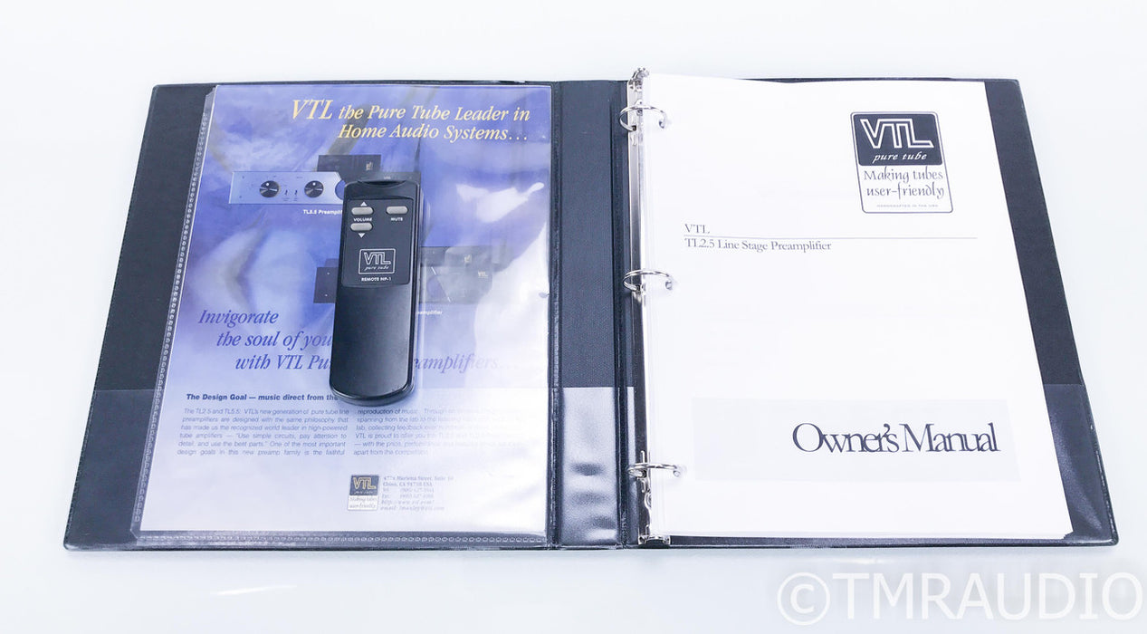 VTL TL2.5 Stereo Tube Preamplifier; TL-2.5; MM / MC Phono