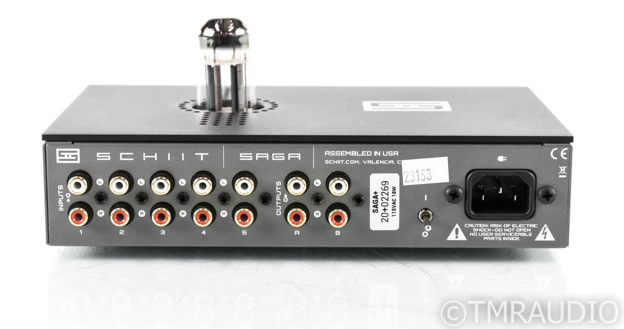 Schiit Saga+ Stereo Tube Hybrid Preamplifier; Remote (Very low hours)
