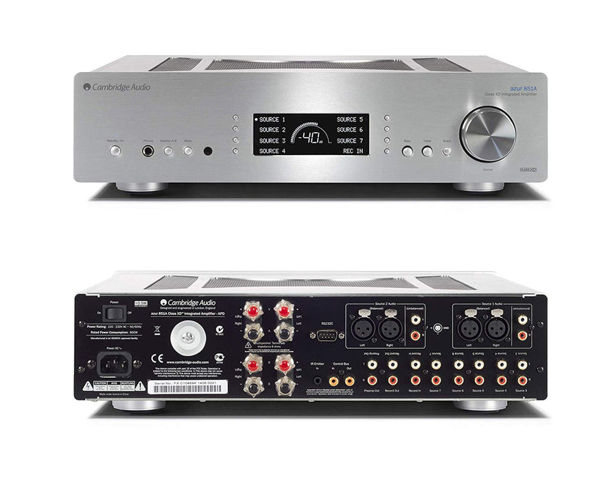 Cambridge Audio Azur 851A Stereo Integrated Amplifier; Class XD; Silver (New)