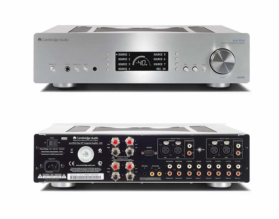 Cambridge Audio Azur 851A Stereo Integrated Amplifier; Class XD; Silver