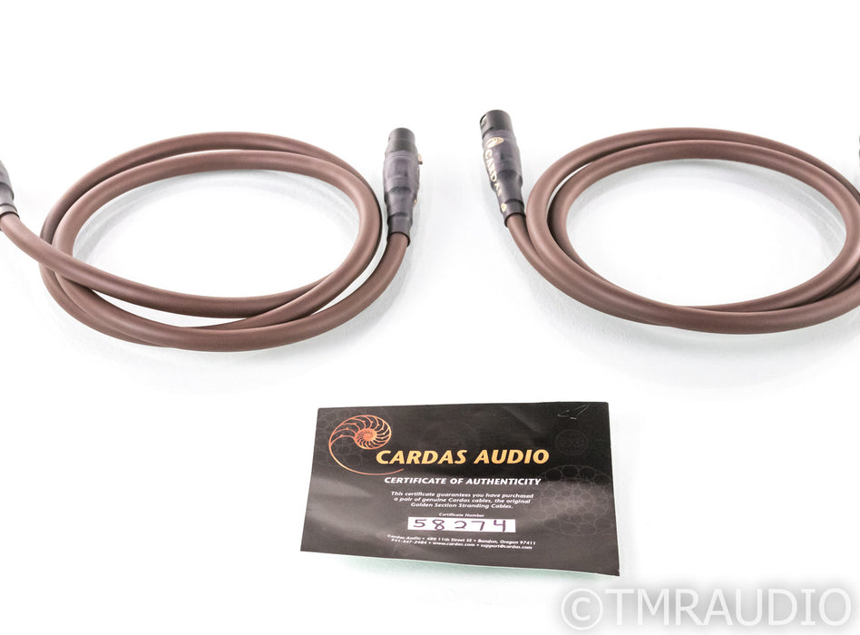 Cardas Golden Presence XLR Cables; 1.5m Pair Balanced Interconnects