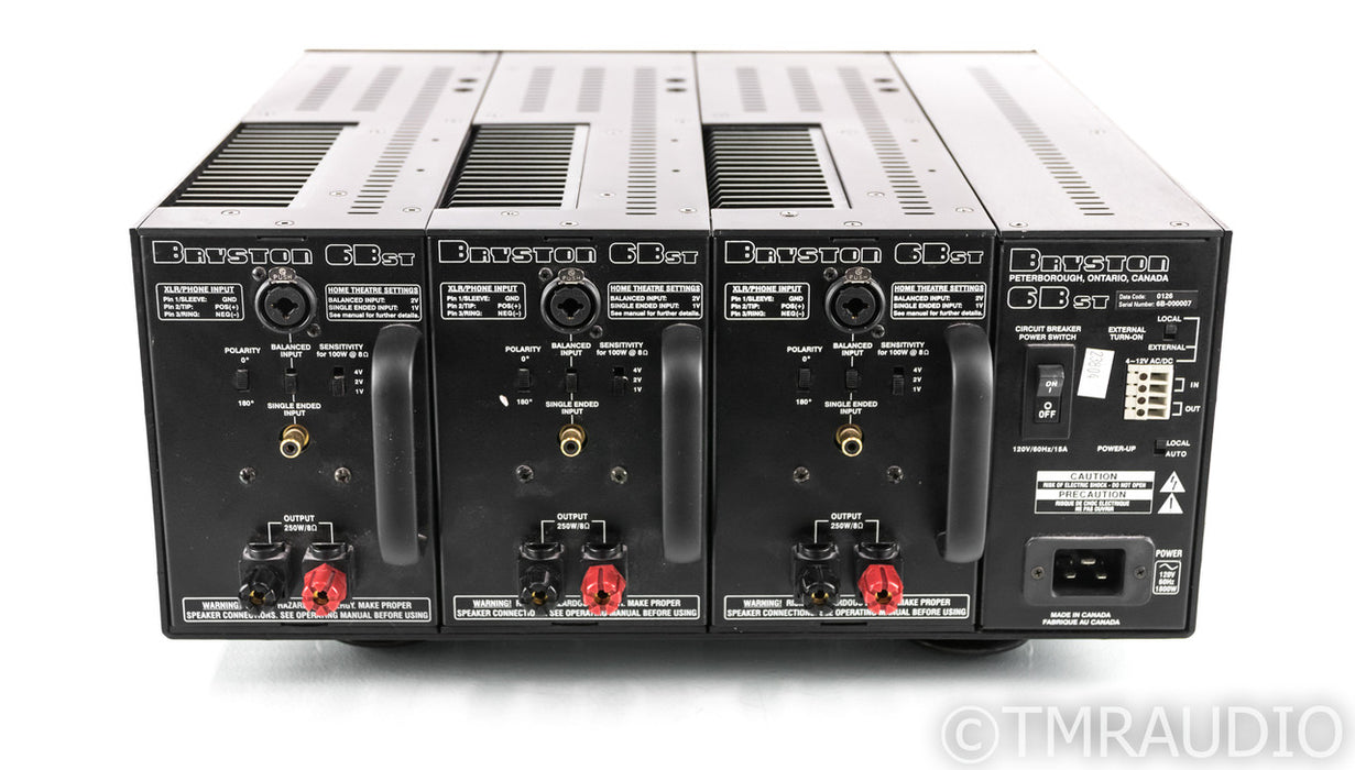 Bryston 6B-ST 3-Channel Power Amplifier; 6BST; 17"
