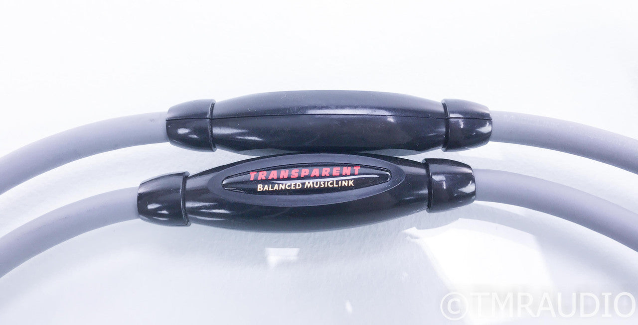 Transparent Balanced MusicLink XLR Cables; 1m Pair Interconnects