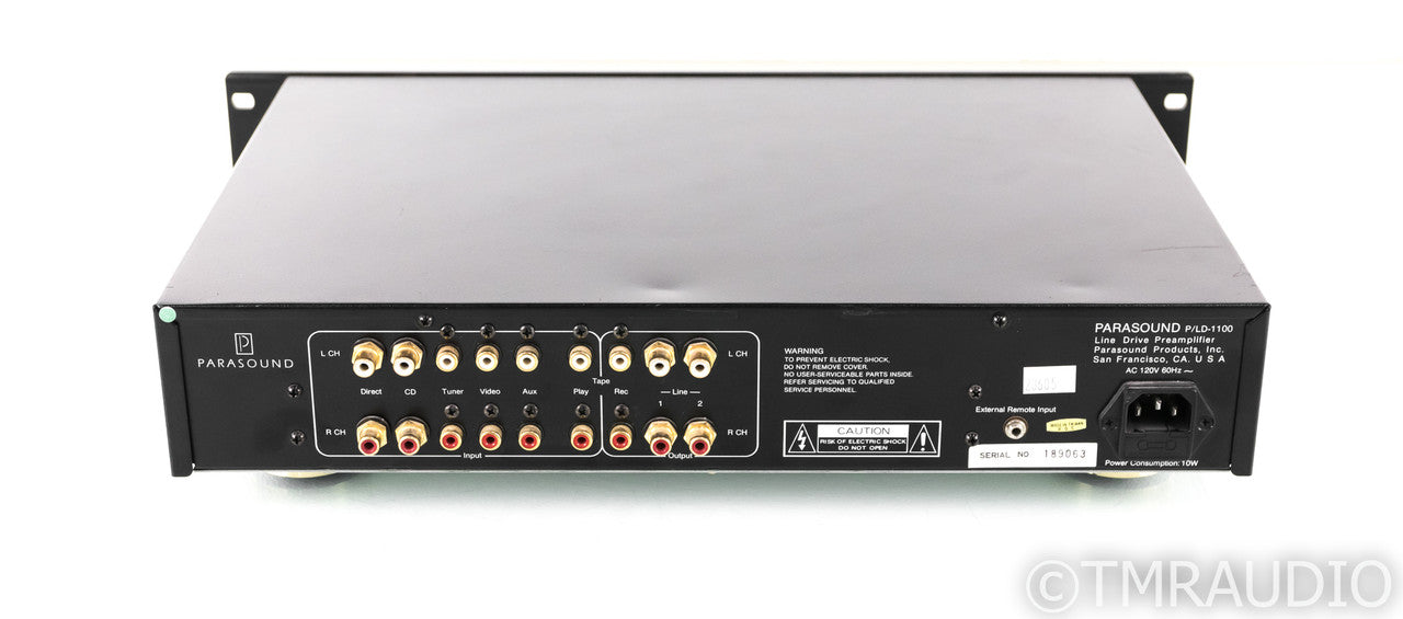 Parasound P/LD-1100 Line Drive Stereo Preamplifier; PLD1100; Remote