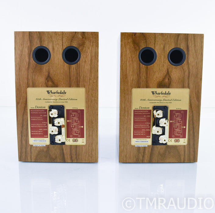Wharfedale Denton 80th Anniversary Bookshelf Speakers; Walnut Pair (New / Open)