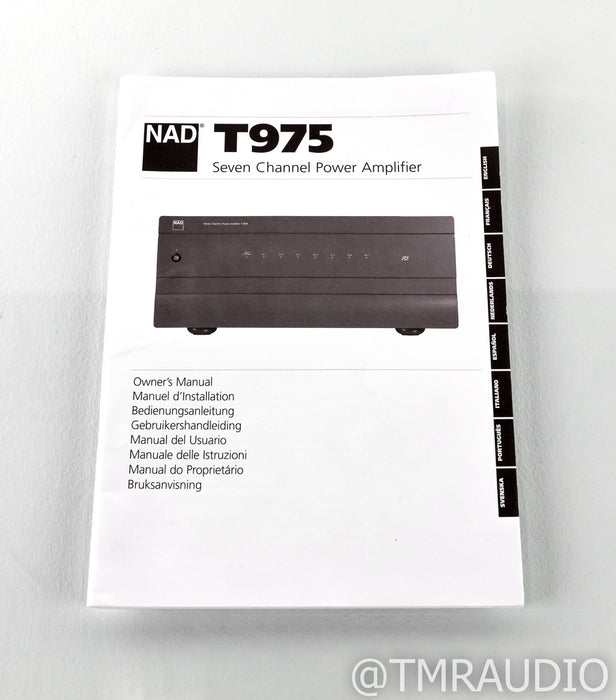 NAD T975 7 Channel Power Amplifier; T-975