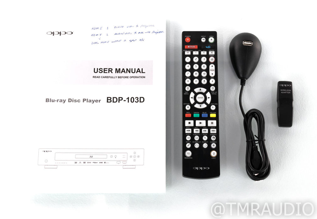 Oppo BDP-103D Universal Blu-Ray Player; BDP103D; Darbee Edition; Remote
