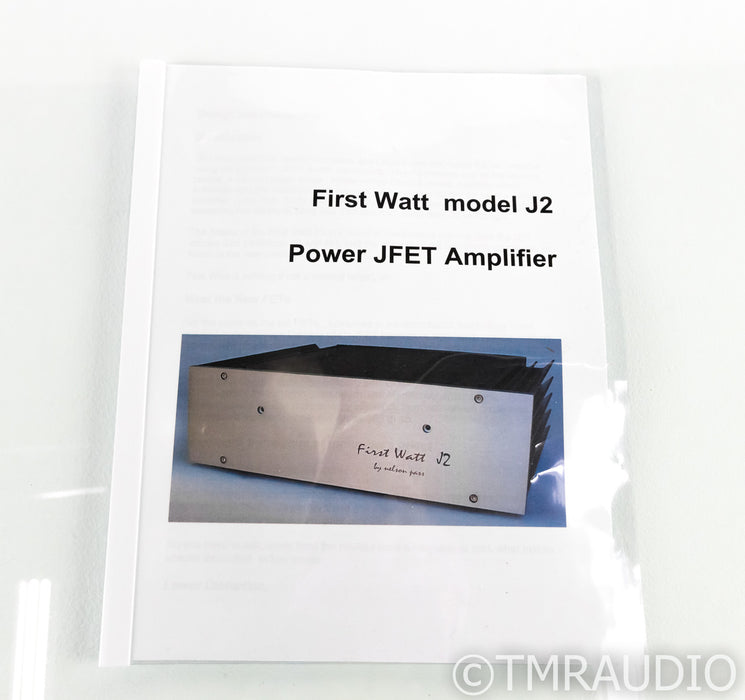 First Watt J2 Stereo Power Amplifier; J-2