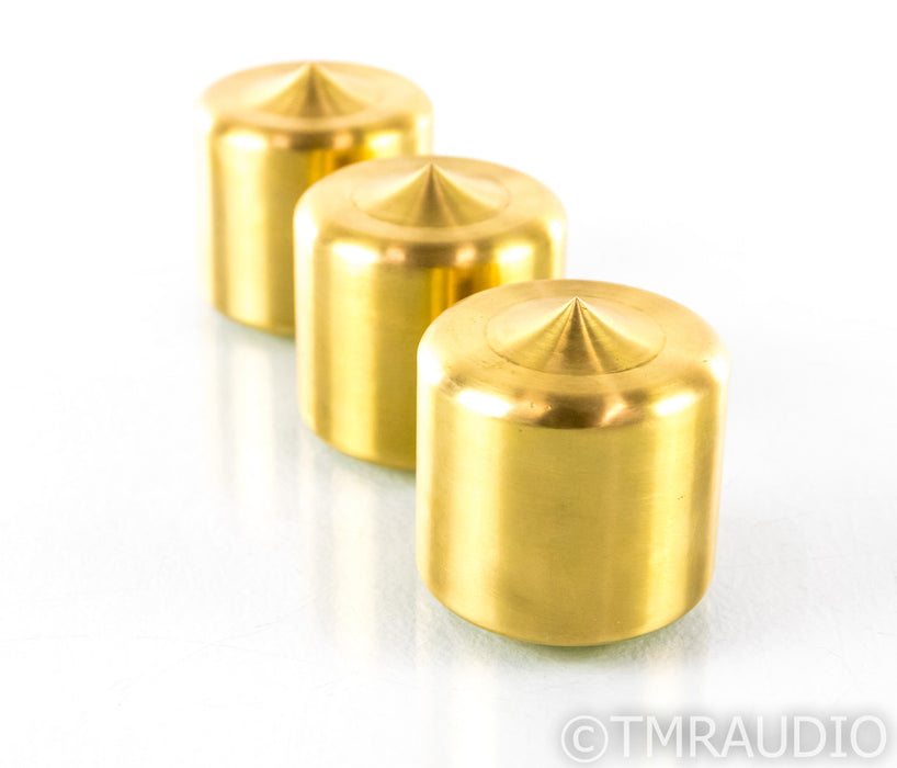 Mapleshade Heavyfeet Brass Isolation Feet; Unthreaded; Set of 3