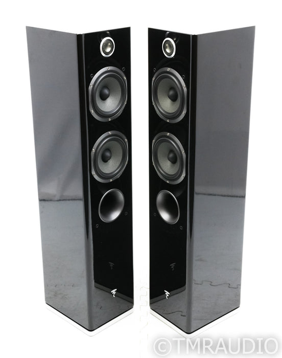 Focal Easya Wireless Powered Floorstanding Speakers; Black Pair; Hub Transmitter