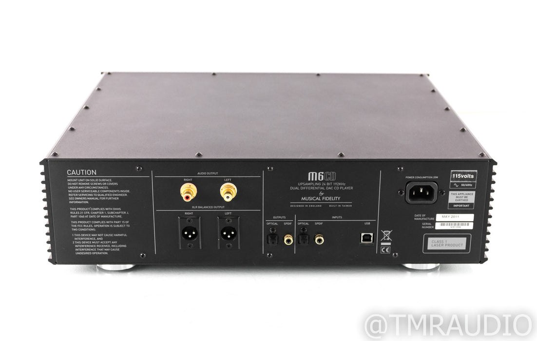 Musical Fidelity M6CD CD Player; M6-CD; Remote