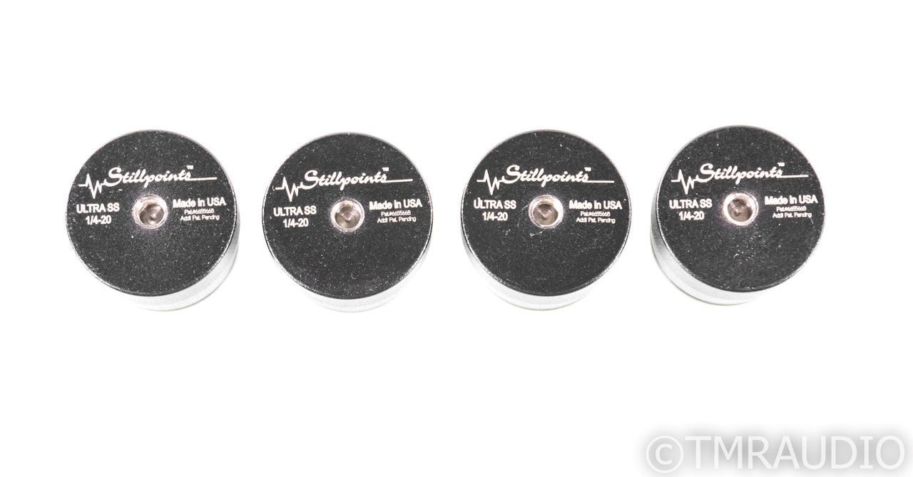 Stillpoints Ultra SS Isolation Feet; Black Stainless Steel; Set of 4
