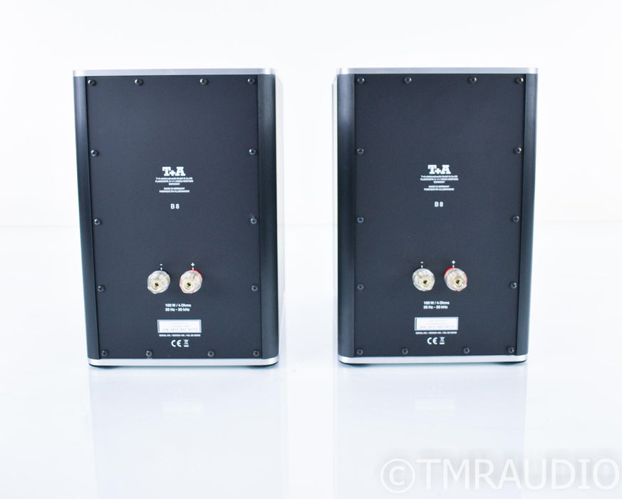 T+A B8 Bookshelf Speakers; Black & Silver Pair; B-8