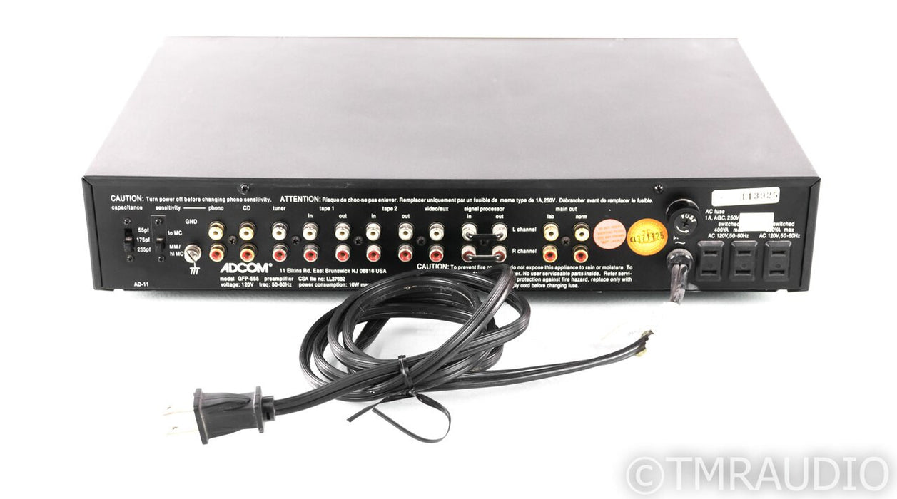 Adcom GFP-555 Stereo Preamplifier; GFP555; MM Phono (No Remote)