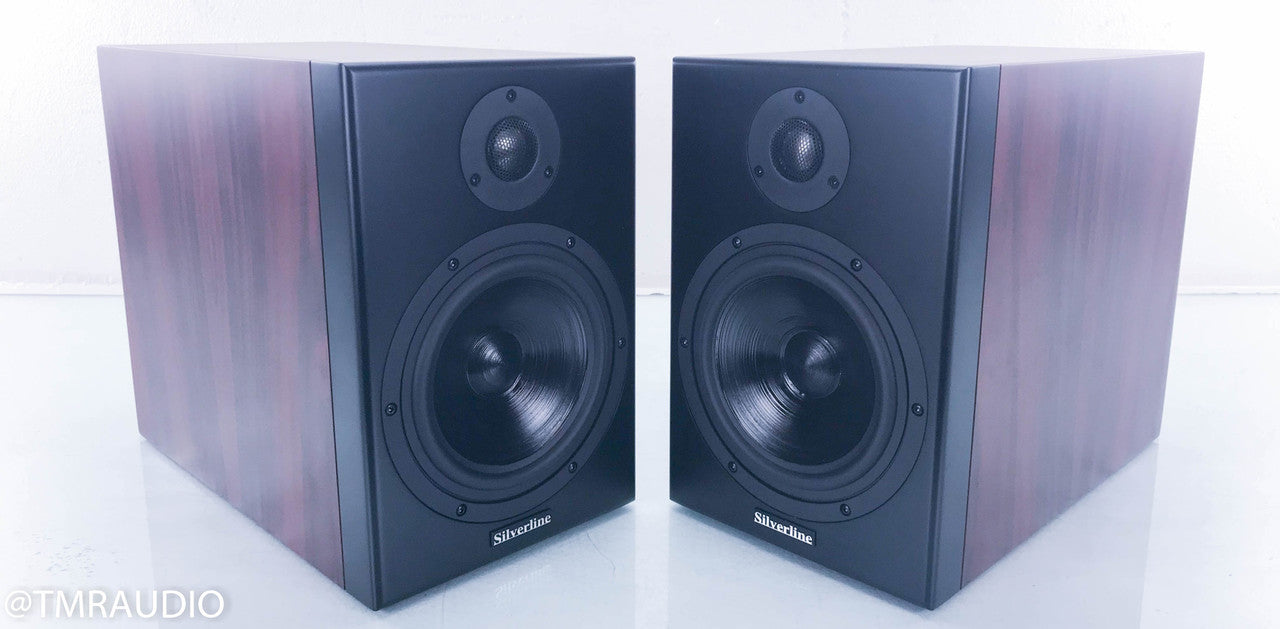Silverline Minuet Grand Bookshelf Speakers; Rosewood Pair; Great Condition