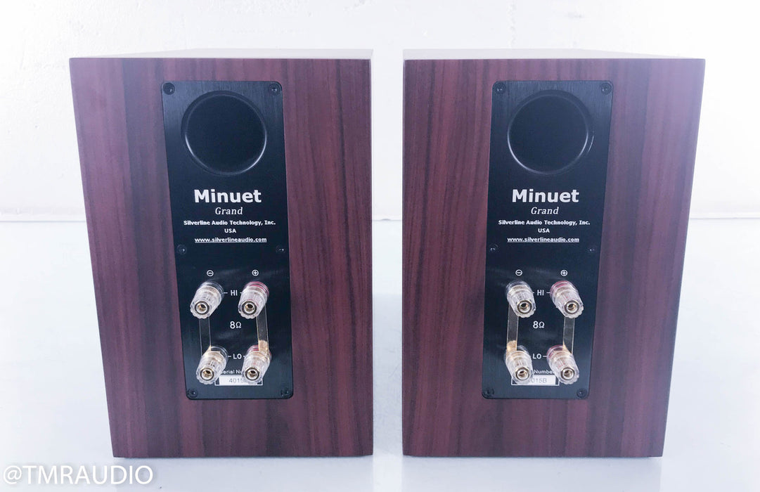 Silverline Minuet Grand Bookshelf Speakers; Rosewood Pair; Great Condition