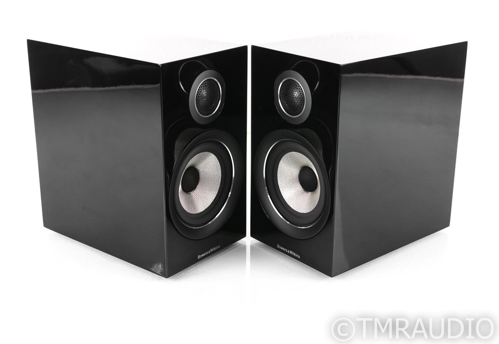 B&W 707 S2 Bookshelf Speakers; Gloss Black Pair; 707S2