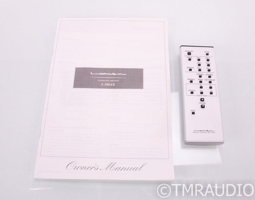 Luxman L-550AX Stereo Integrated Amplifier; L5500AX; Remote