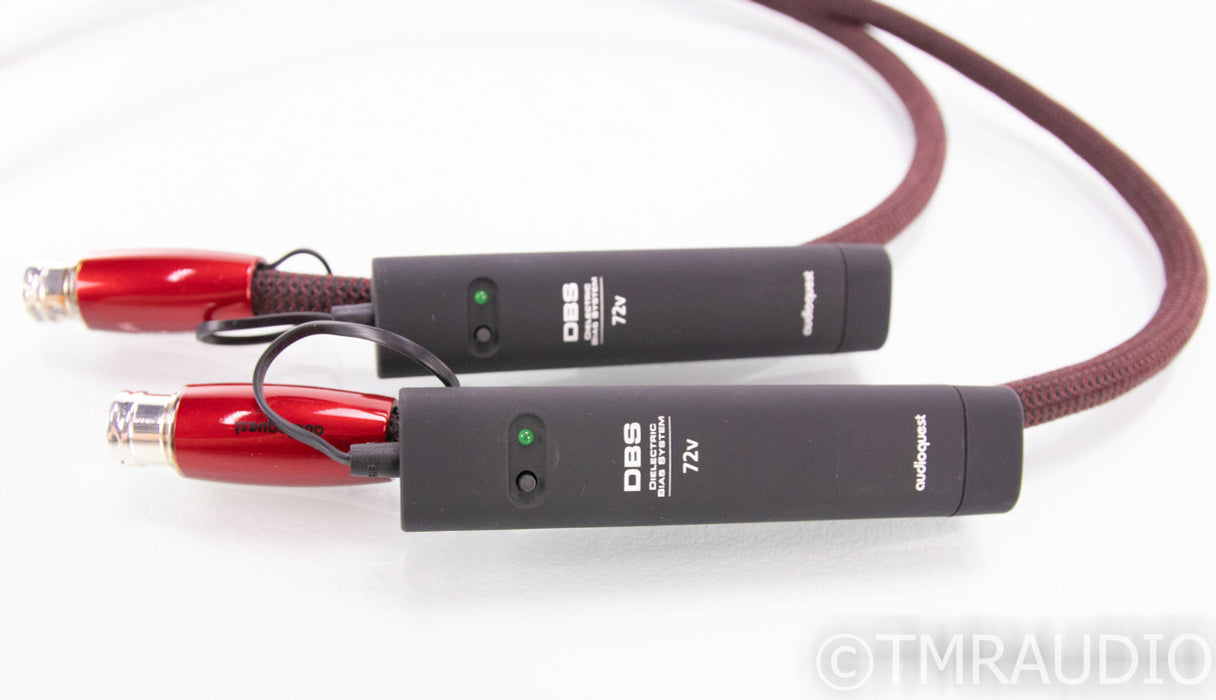 AudioQuest Fire XLR Cables; 1m Pair Balanced Interconnects; 72v DBS