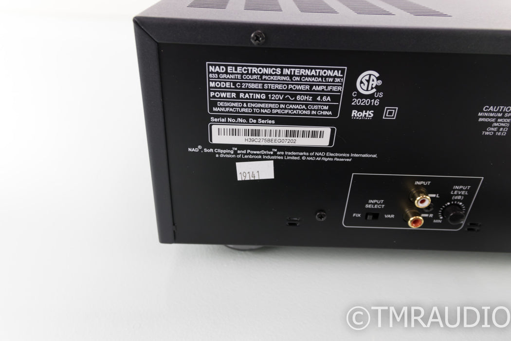 NAD C 275BEE Stereo Power Amplifier