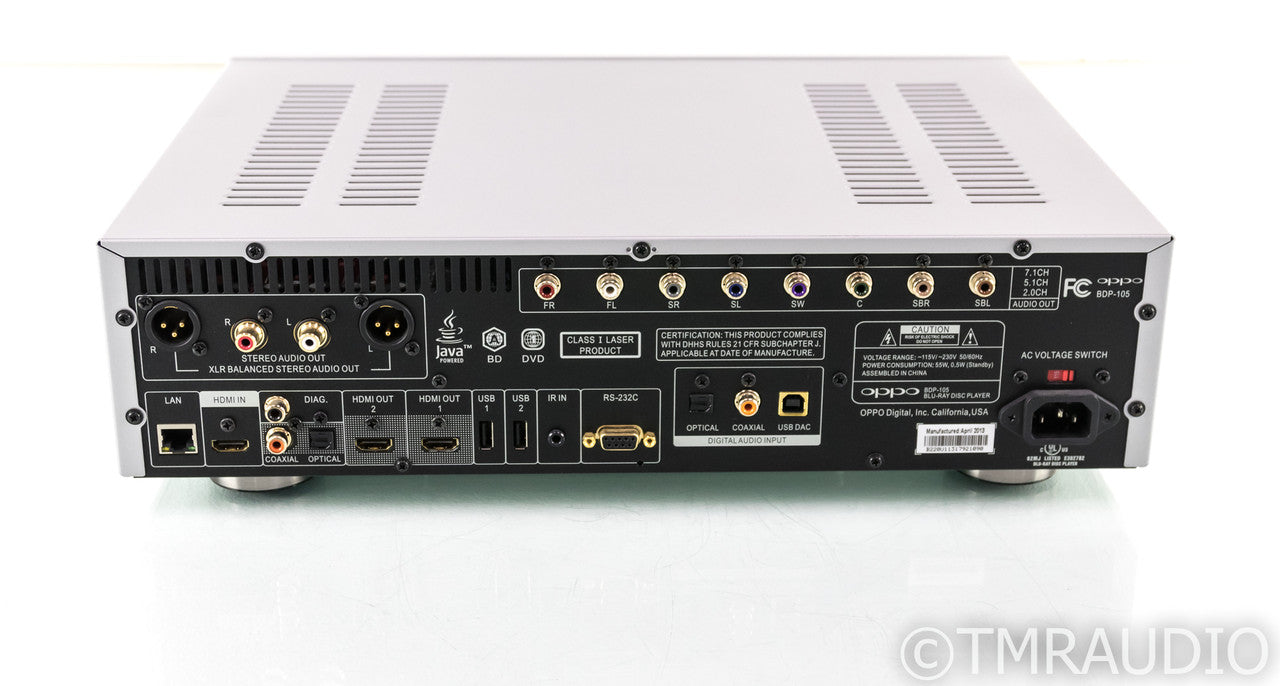 Oppo BDP-105 Universal Blu-Ray Player; BDP105; Remote