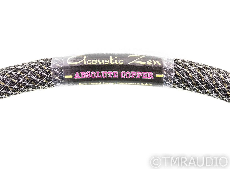 Acoustic Zen Absolut Copper XLR Cables; 1m Pair Balanced Interconnects