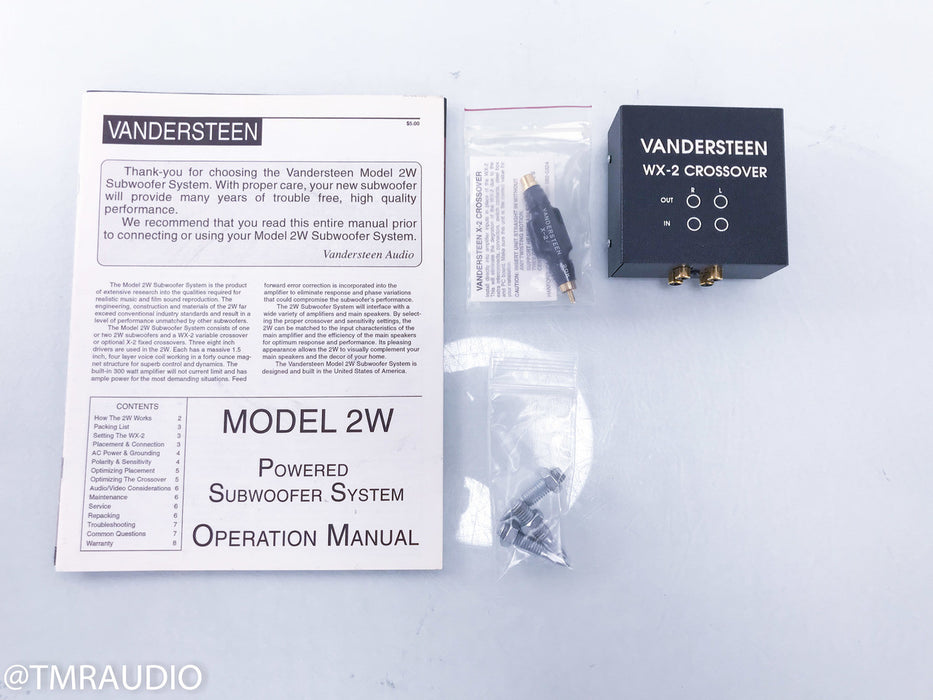 Vandersteen 2W Powered Subwoofer w/ WX-2 Crossover
