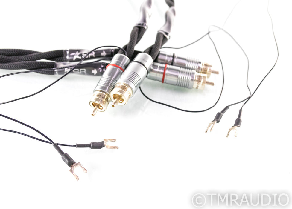 Synergistic Research Element Reference Phono RCA Cables; 1m Pair w/ Ground Wire