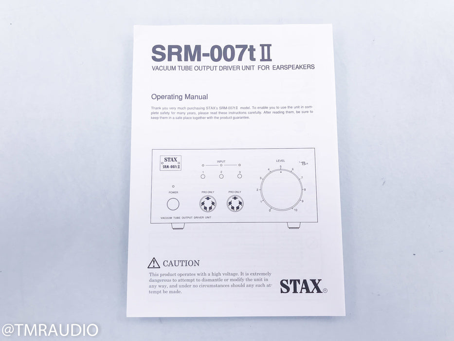 Stax SRM-007tII Tube Electrostatic Headphone Amplifier