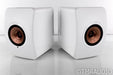 KEF LS50 Wireless Powered Bookshelf Speakers; Gloss White & Copper Pair; LS-50