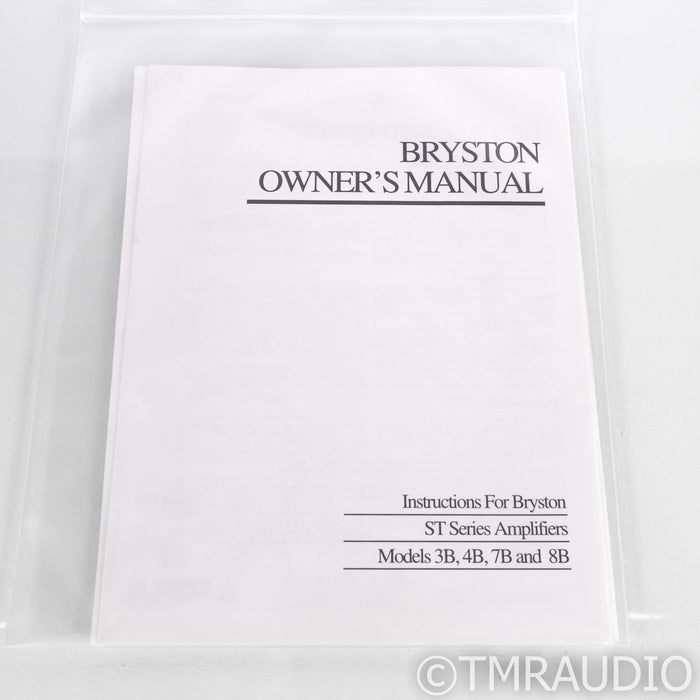 Bryston 4B-ST Stereo Power Amplifier; 4BST (1/2)