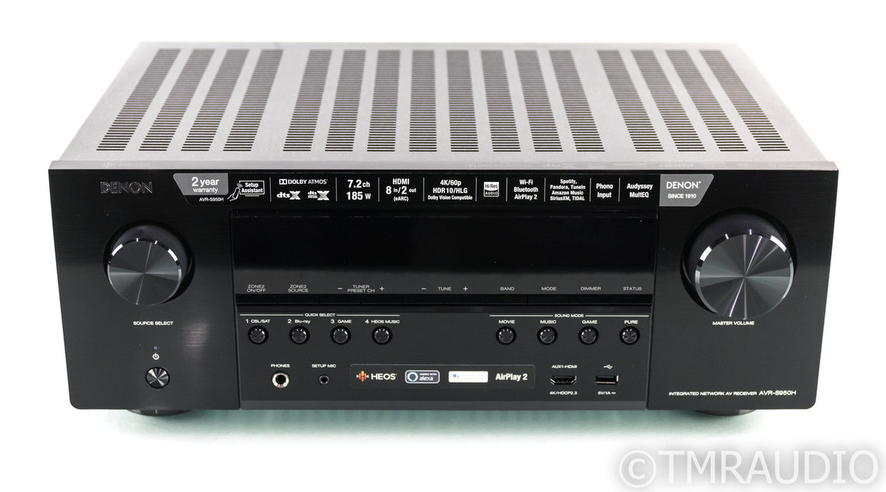 Denon AVR-S950H 7.2 Channel Home Theater Receiver; AVRS950H; 4K UHD; HDR