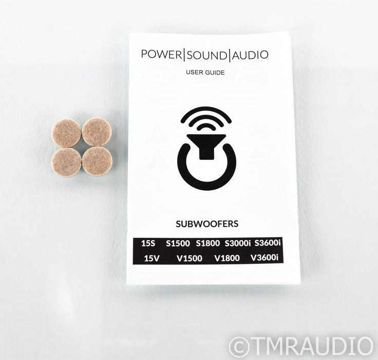 Powersound 15S 15" Powered Subwoofer; Satin Black; 15-S