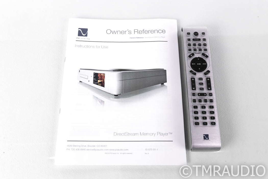 PS Audio DirectStream Memory Player SACD / CD Transport; DMP; Black; Remote