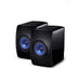 KEF LS50 Wireless Bookshelf Speakers; LS50W; Gloss Black / Blue Pair (New)
