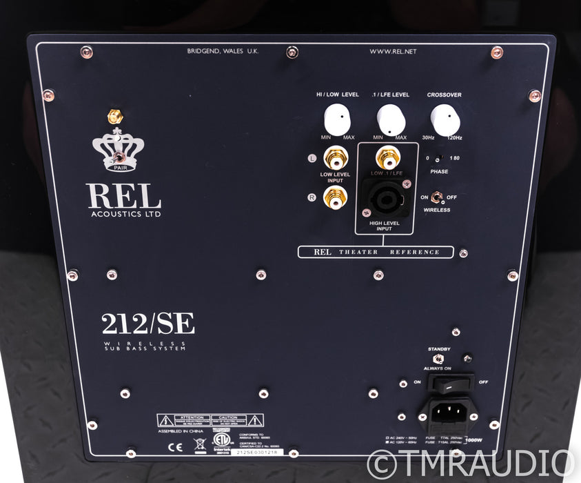 Rel 212/SE Dual 12" Powered Subwoofer; Gloss Black; 212-SE
