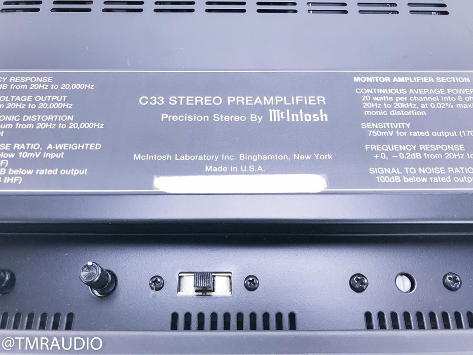McIntosh C33 Vintage Stereo Preamplifier